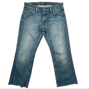 LEVI’S Vintage Look Straight Leg Raw Hem Jeans